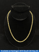 Rope Chain - Yellow Gold 10k (.417) 9 grams 22 inch