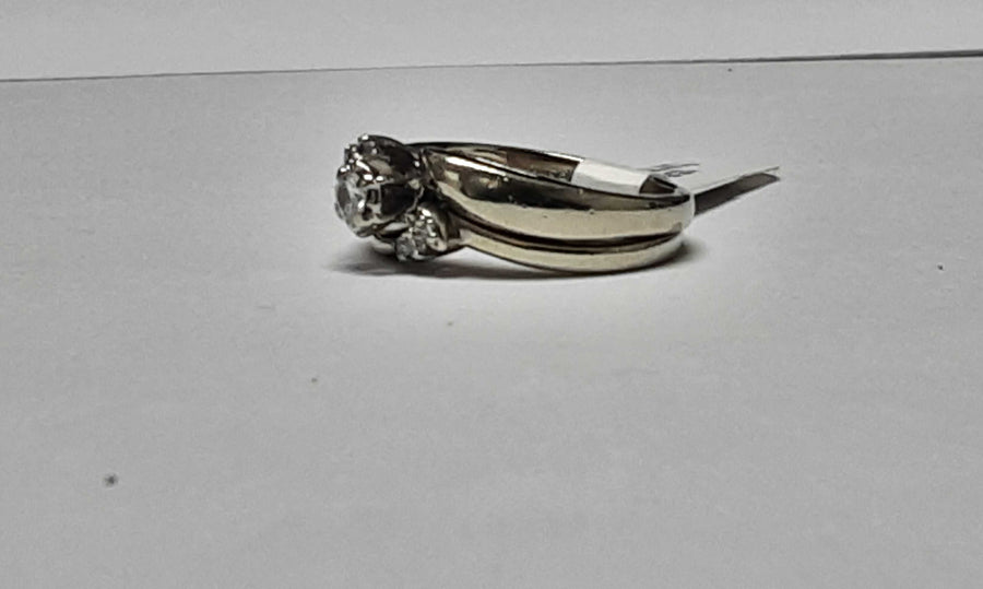 Ring - Engagement Set - White Gold 10k (.417) 5 grams Size 6