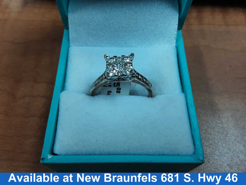 Ring - Engagement Set - White Gold 14k (.585) 3.8 grams Size 8
