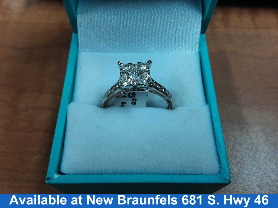 Ring - Engagement Set - White Gold 14k (.585) 3.8 grams Size 8