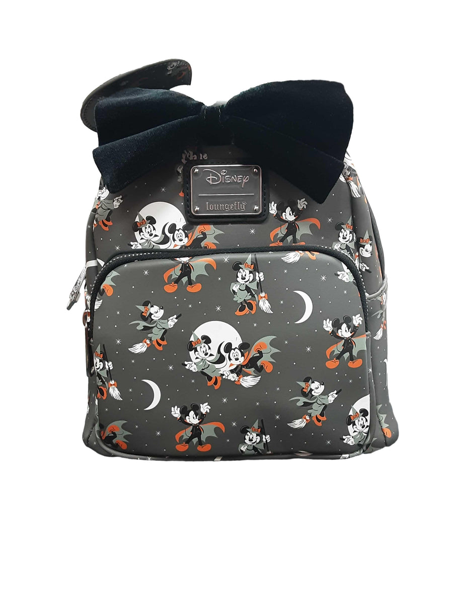Loungefly Witch Minnie And Mickey Gray Purse / Handbag