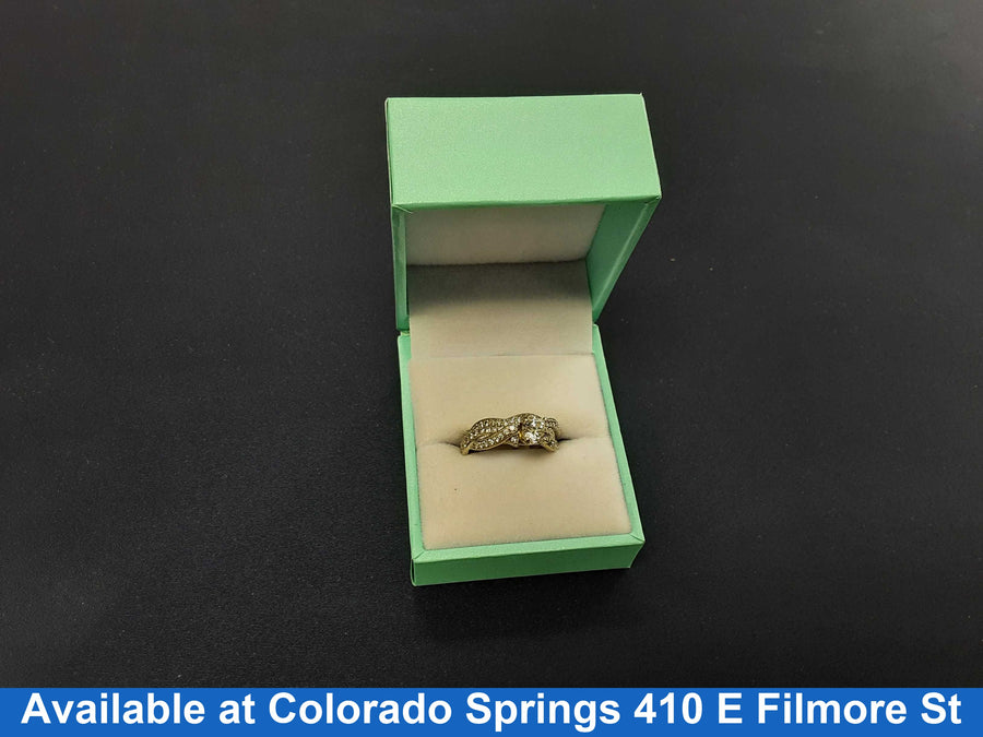 Ring - Engagement Set - White Gold 14k (.585) 6.1 grams Size 5.5