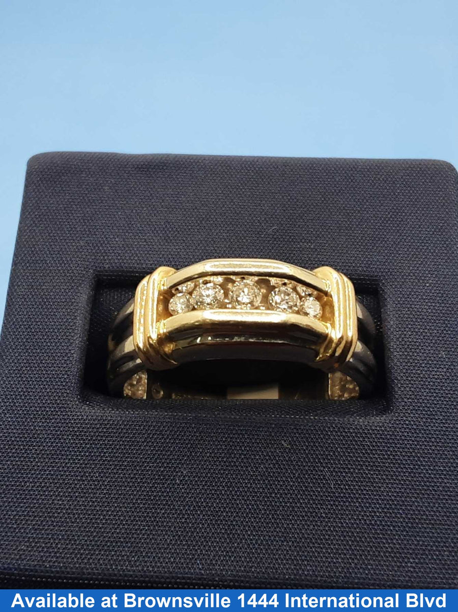 Ring - Wedding Band - White Gold 14k (.585) 7.2 grams Size 10.5