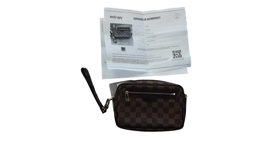 Louis Vuitton Damier Ebene Canvas Brown Purse / Handbag