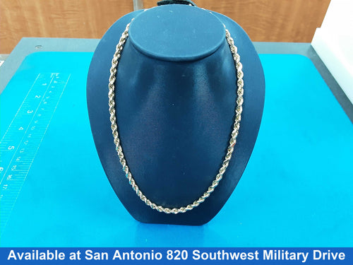 Rope Chain - Yellow Gold 10k (.417) 21.8 grams 24 inch