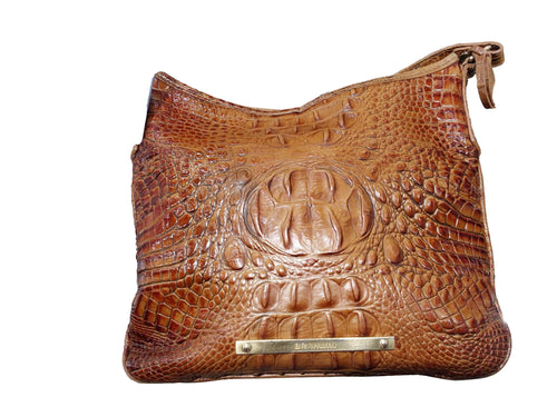 Brahmin Brown Skin Cross Body Brown Purse / Handbag