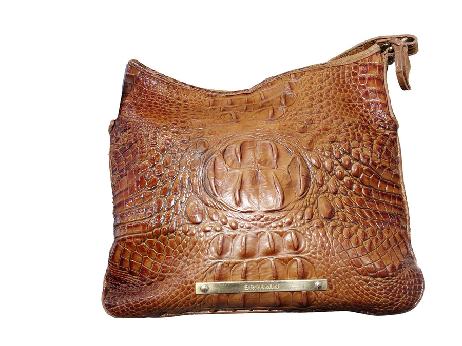Brahmin Brown Skin Cross Body Brown Purse / Handbag