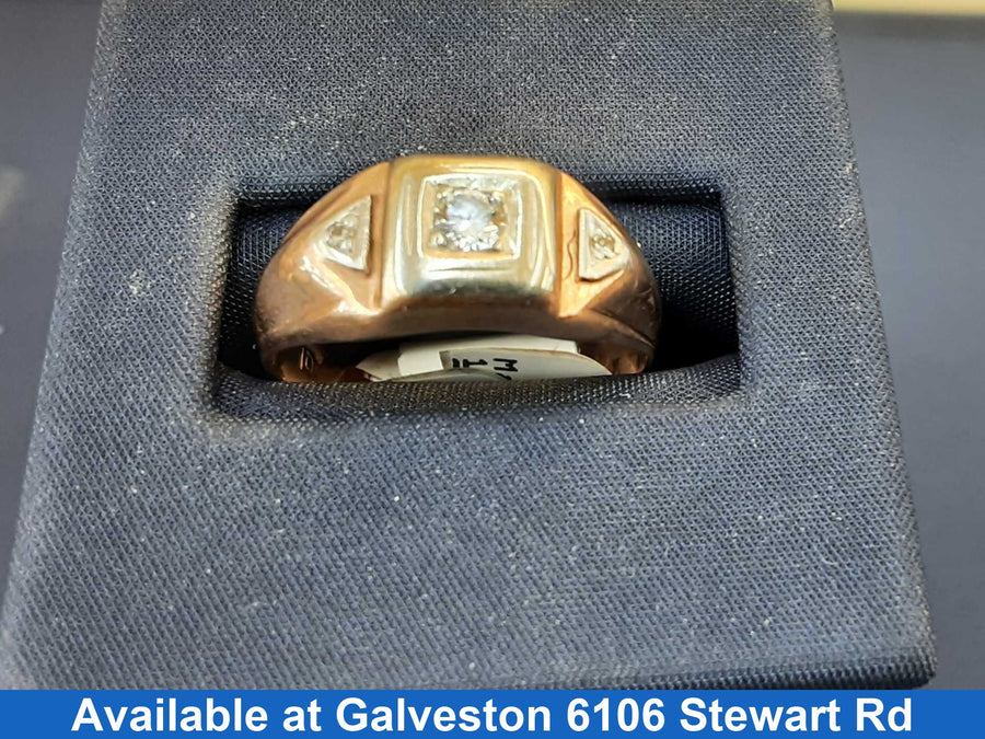 Men's Ring - Yellow Gold 14k (.585) 4.2 grams Size 7.5