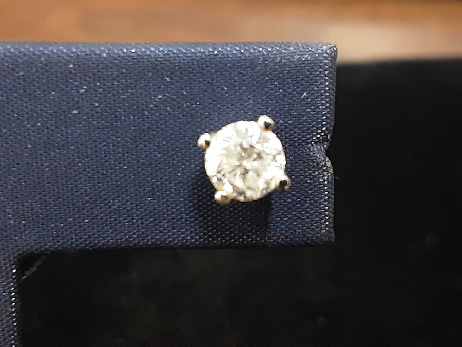 Double Stud Earring - White Gold 14k (.585) 1.7 grams