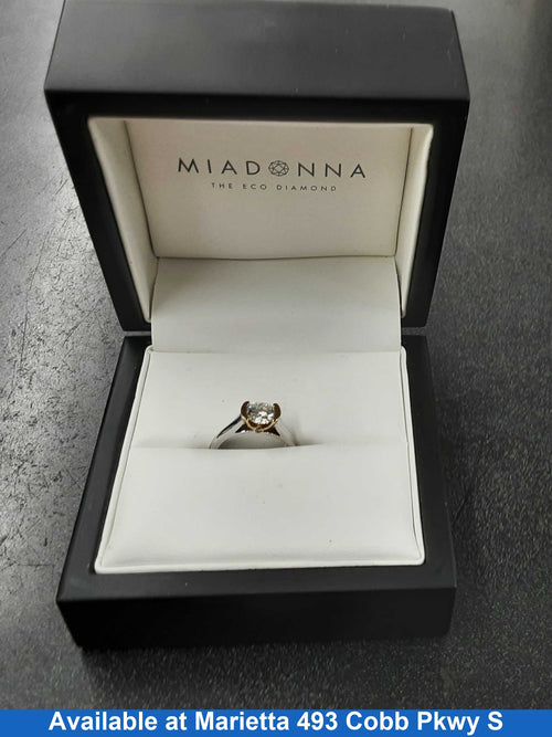 Women's Ring - Solitaire - White Gold 14k (.585) 4.1 grams Size 6.5