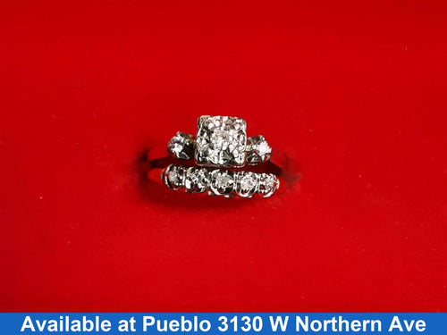 Ring - Wedding Set - Yellow Gold 14k (.585) 3.6 grams Size 7