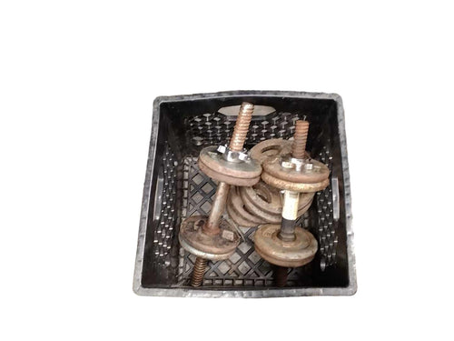 No Brand Dumb Bells 2pc Set Silver Free Weight