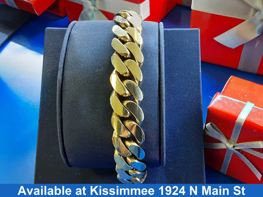 Cuban Link Bracelet - Yellow Gold 10k (.417) 105.2 grams 9 inch