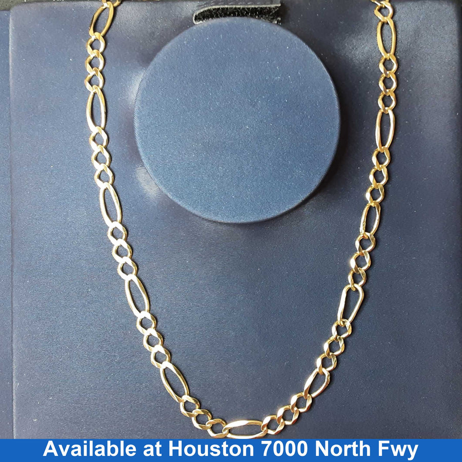 Figaro Chain - Yellow Gold 14k (.585) 18.6 grams 18 inch