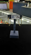 Hoop Earrings - Yellow Gold 10k (.417) 3.9 grams