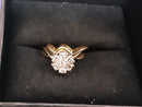 Ring - Engagement Set - Yellow Gold 14k (.585) 4 grams Size 6.5