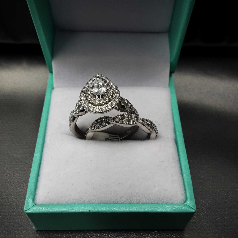 Ring - Engagement Set - White Gold 10k (.417) 6.4 grams Size 20