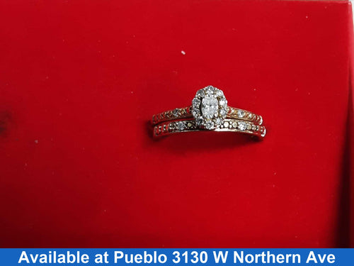 Ring - Wedding Set - Silver 3.3 grams Size 7