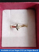Women's Ring - Solitaire - Yellow Gold 14k (.585) 2.4 grams Size 20