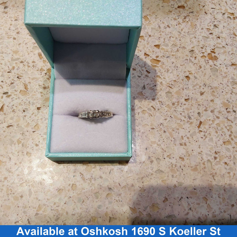 Ring - Engagement Set - White Gold 14k (.585) 2.7 grams Size 6