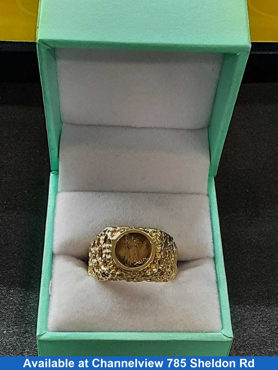 Men's Ring - Yellow Gold 14k (.585) 7.7 grams Size 10