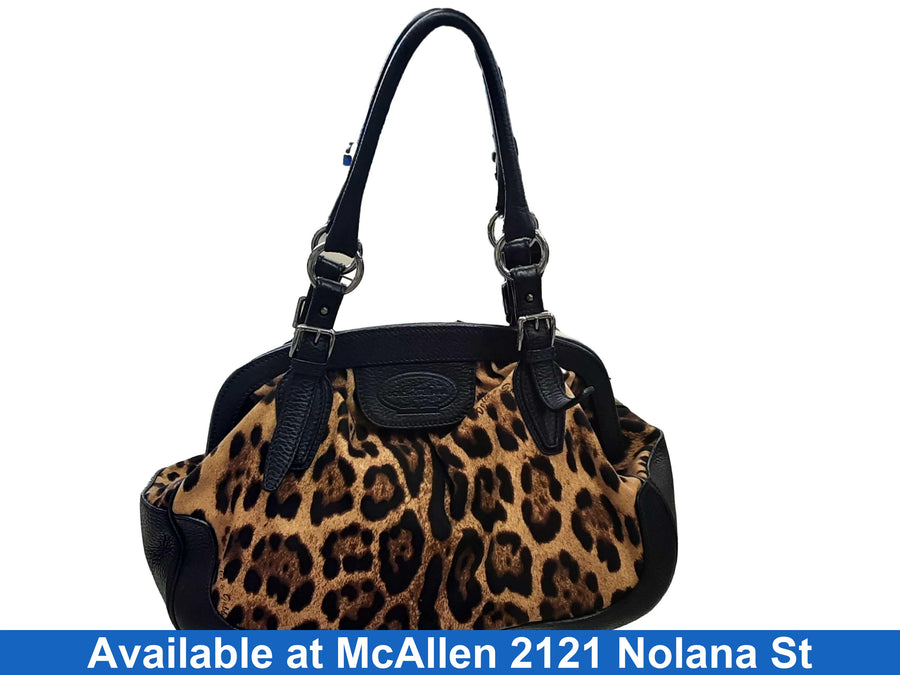 Dolce & Gabbana Leopard Print Brown Purse / Handbag