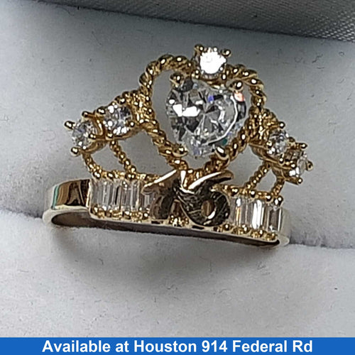 Women's Ring - Yellow Gold 14k (.585) 4.3 grams Size 10