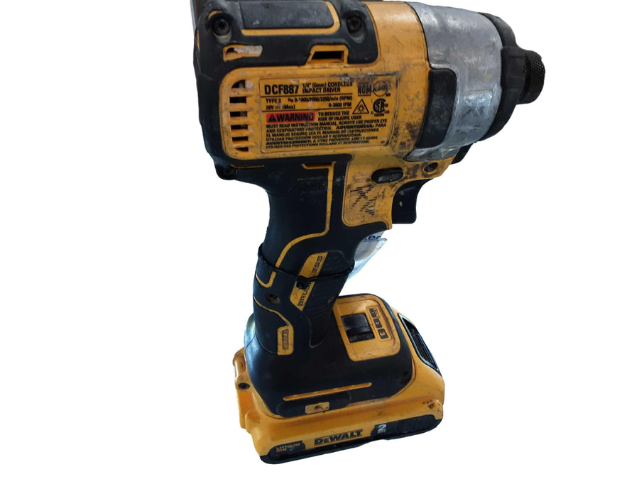 Dewalt Dcf887 Yellow Cordless Impact Drill