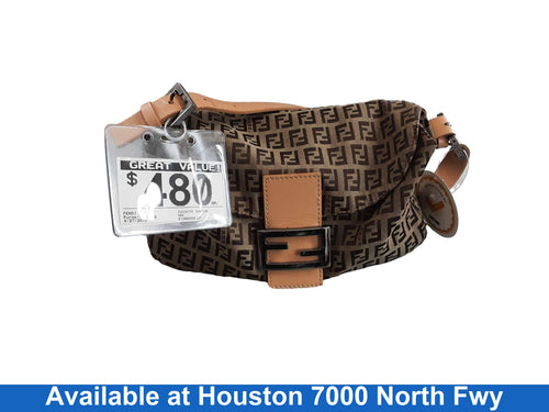 Fendi Zucchino Shoulder Bag Brown Purse / Handbag