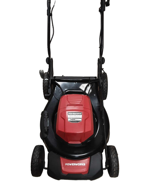 Powerworks Lmf404 Red Cordless Self Propelled Lawn Mower