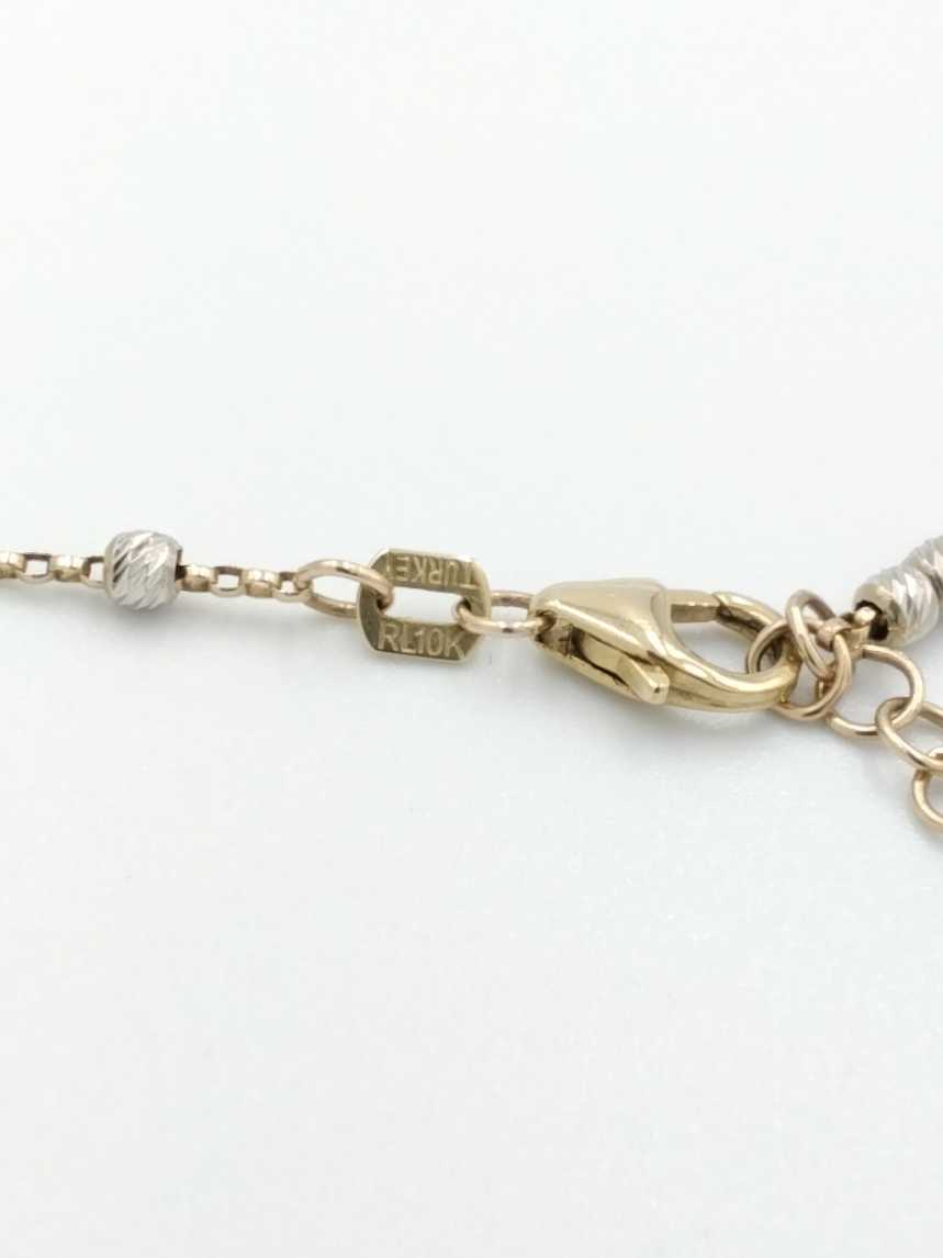 Bead Bracelet - Tricolor Gold 10k (.417) 4.9 grams 10 inch