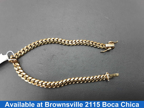 Cuban Link Bracelet - Yellow Gold 10k (.417) 13.9 grams 8 inch