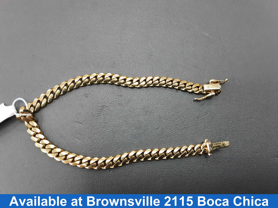 Cuban Link Bracelet - Yellow Gold 10k (.417) 13.9 grams 8 inch