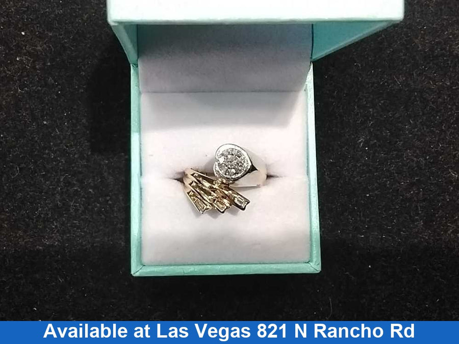 Women's Ring - Solitaire - Yellow Gold 14k (.585) 5.6 grams Size 7.5