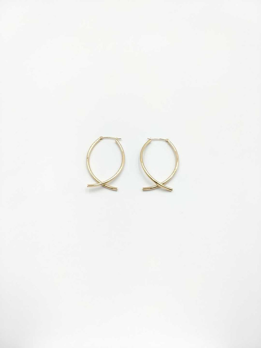 Bangle Earrings - Yellow Gold 14k (.585) 1.6 grams