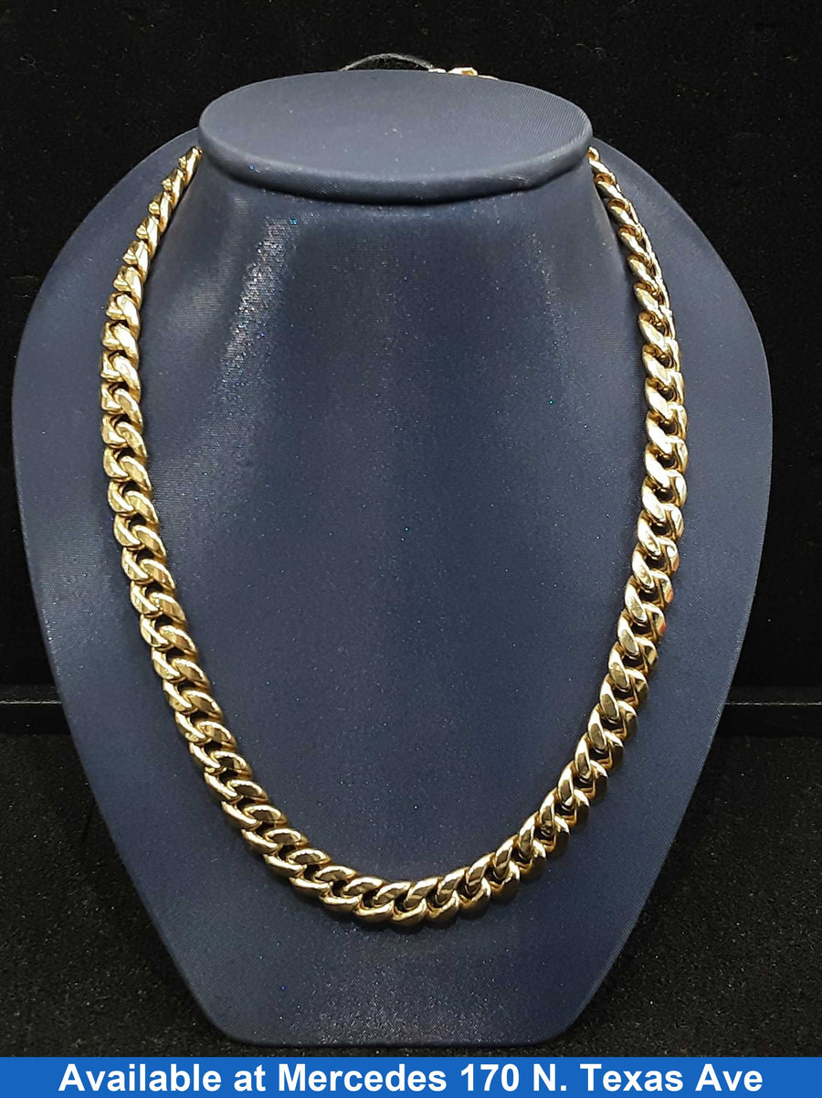 Cuban Link Chain - Yellow Gold 10k (.417) 25.4 grams 22 inch