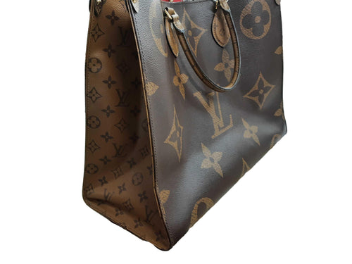 Louis Vuitton On The Go Gm Brown Purse / Handbag