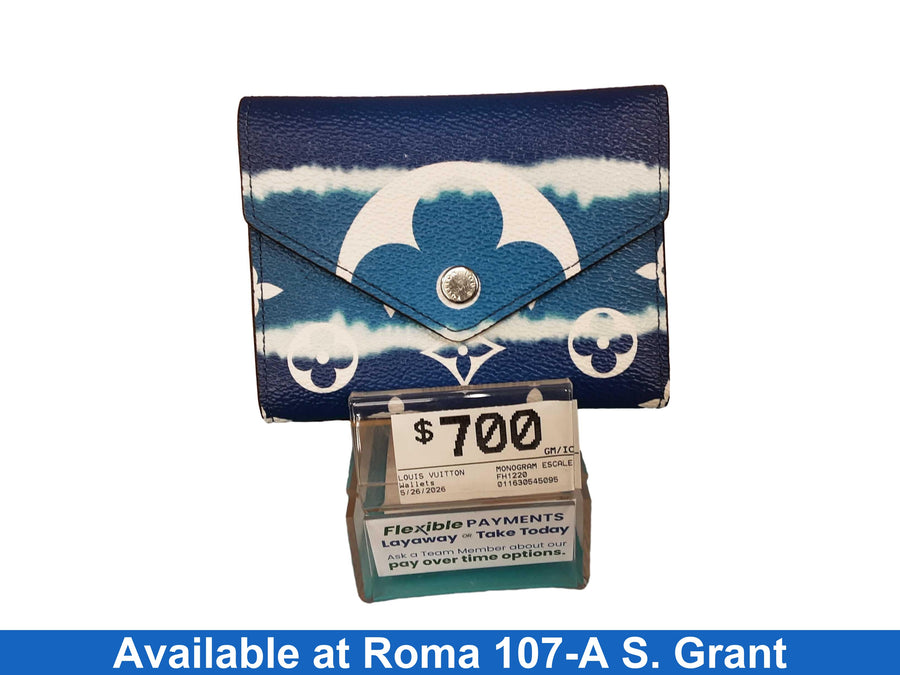 Louis Vuitton Monogram Escale Citorine Blue Blue Wallet
