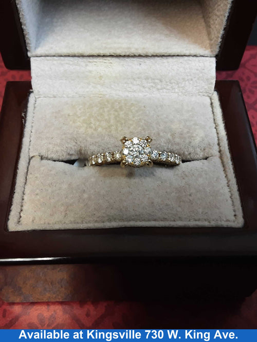 Ring - Wedding Set - Yellow Gold 14k (.585) 3.4 grams Size 6