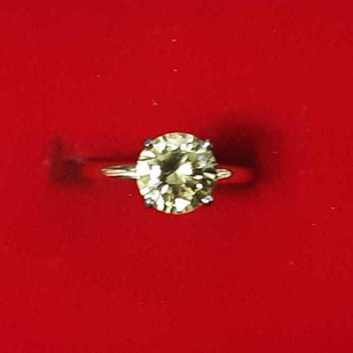 Women's Ring - Solitaire - Yellow Gold 18k (.750) 3.9 grams Size 6.5