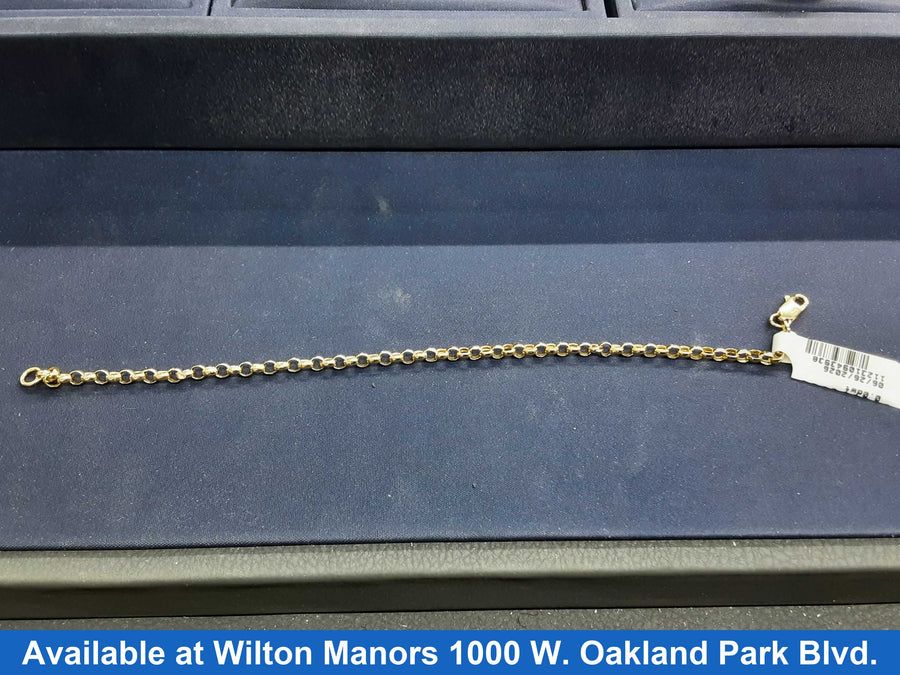 Cable Bracelet - Yellow Gold 14k (.585) 2.3 grams 7 inch