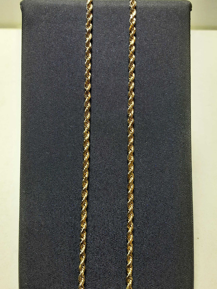 Rope Chain - Yellow Gold 10k (.417) 6.7 grams 19 inch