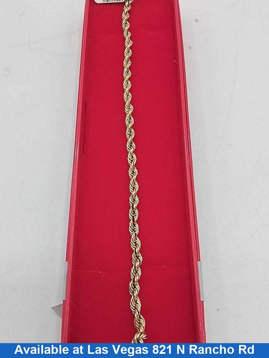 Rope Bracelet - Yellow Gold 14k (.585) 15.8 grams 9 inch
