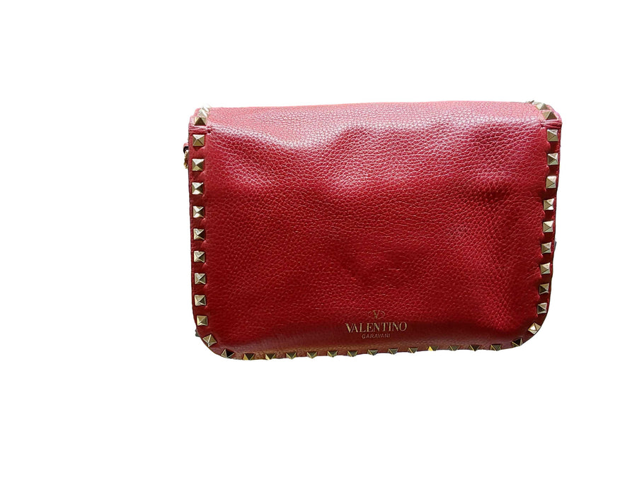 Valentino Rockstud Crossbody Red Purse / Handbag