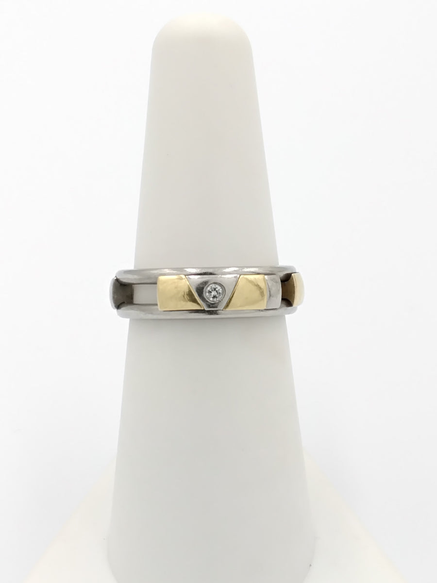 Men's Ring - Yellow Gold 18k (.750) 5.6 grams Size 6.5