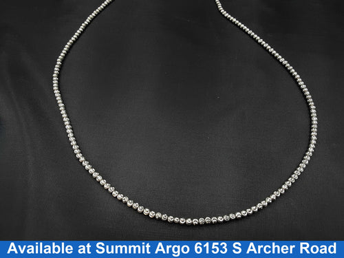 Bead Chain - White Gold 10k (.417) 15.5 grams 27 inch