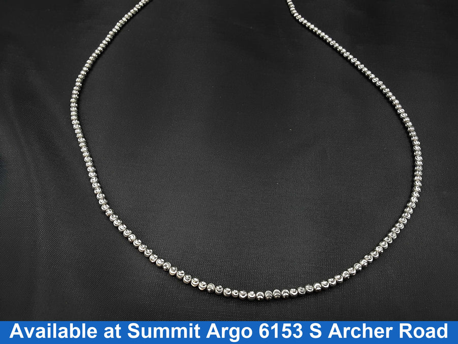 Bead Chain - White Gold 10k (.417) 15.5 grams 27 inch