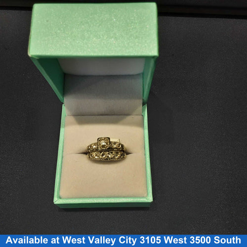 Ring - Engagement Set - White Gold 14k (.585) 4.9 grams Size 8.5