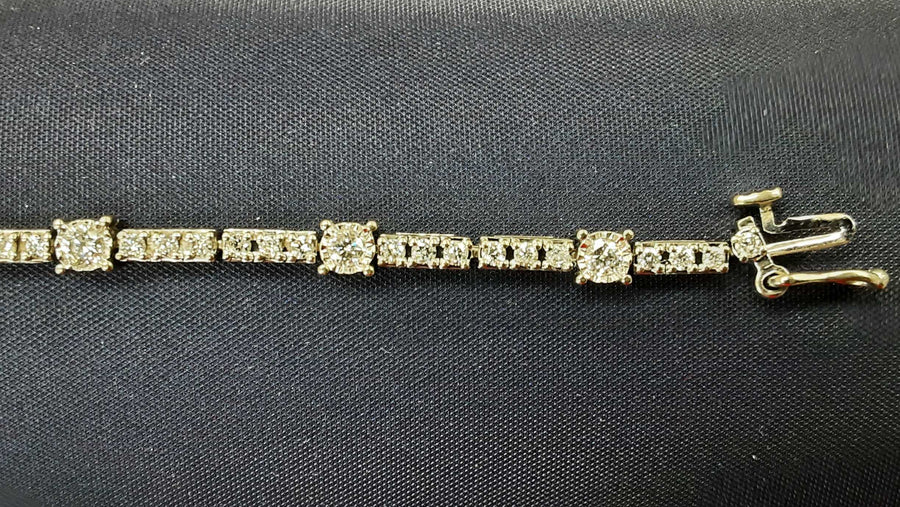 Tennis Bracelet - White Gold 10k (.417) 6.7 grams 8 inch