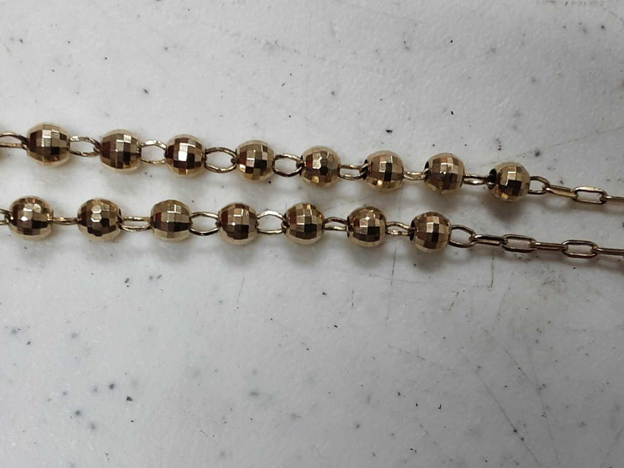 Bead Chain - Yellow Gold 10k (.417) 18.8 grams 28 inch